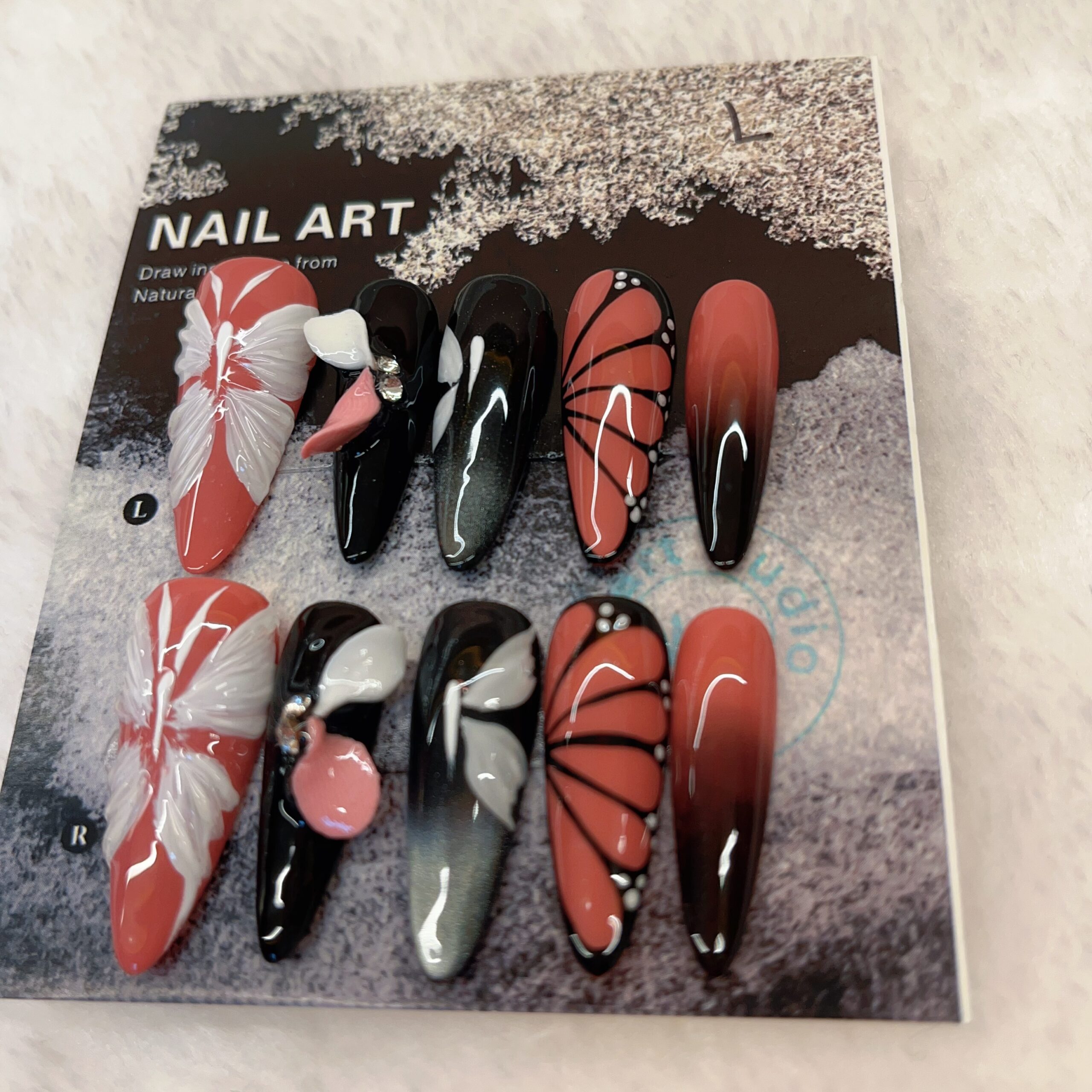 Butterfly - Themed Ombre Press - On Nails Set